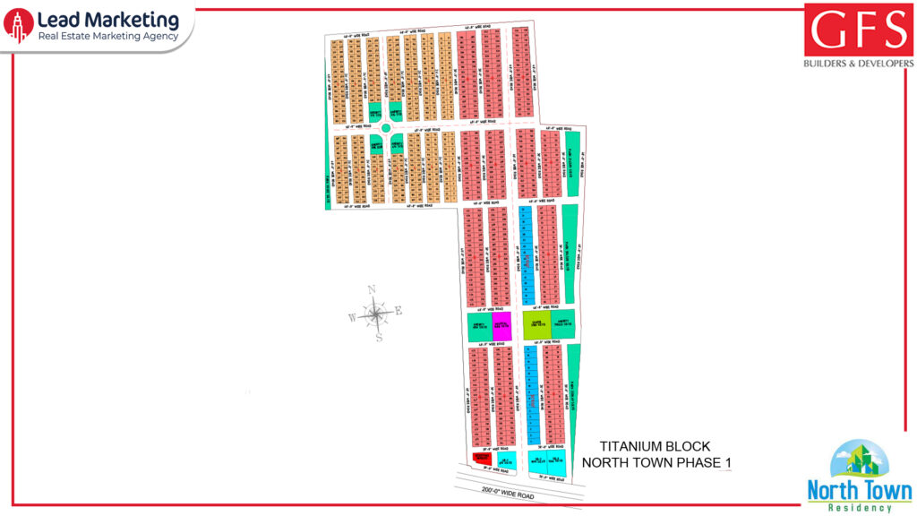 North Town Residency phase 1 Titanium  block Master plan