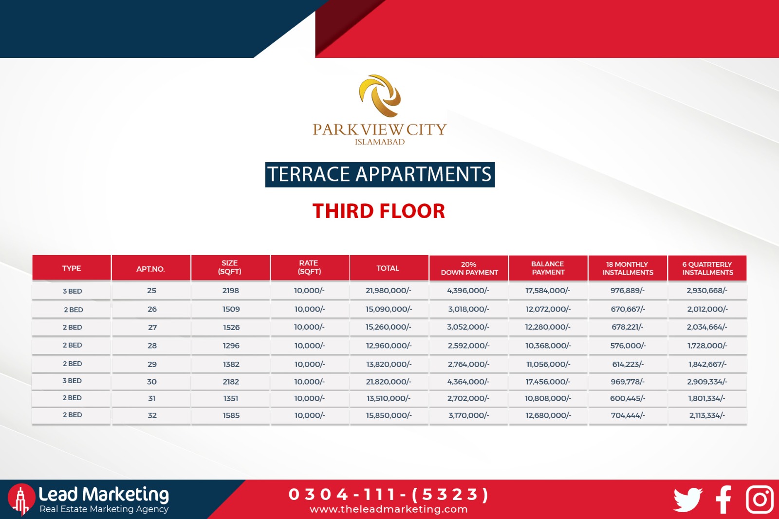 Park View City Terrace Apartments Payment Plan Location