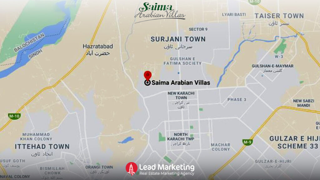 Saima Arabian Villas Location Map