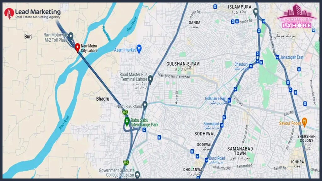 New Metro City Lahore Location
