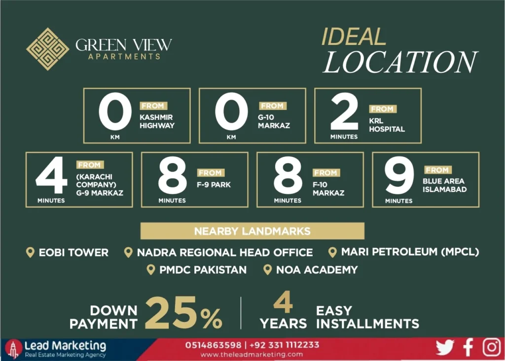 Green View Apartments Location 1