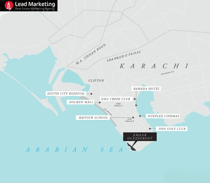 Emaar Oceanfront Karachi Location: