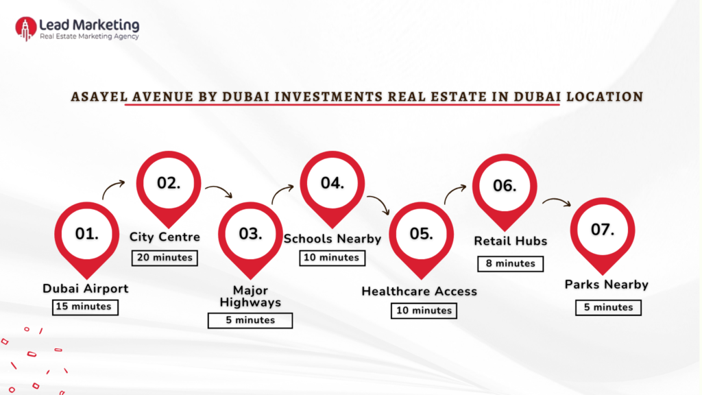 Asayel Avenue at Mirdiff Hills Location 
