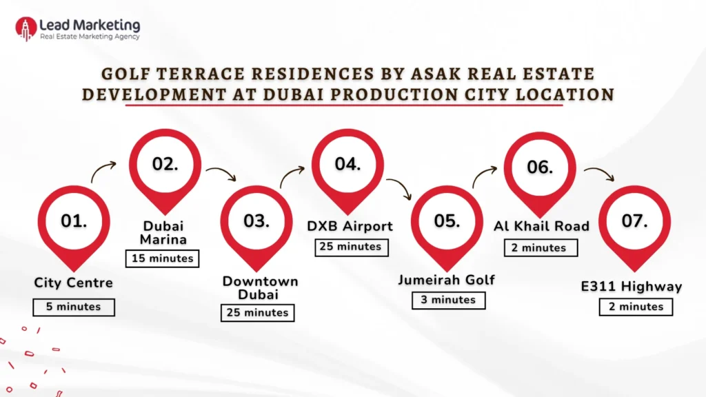 Golf Terrace Residences by ASAK Real Estate Development at Dubai Production City Location