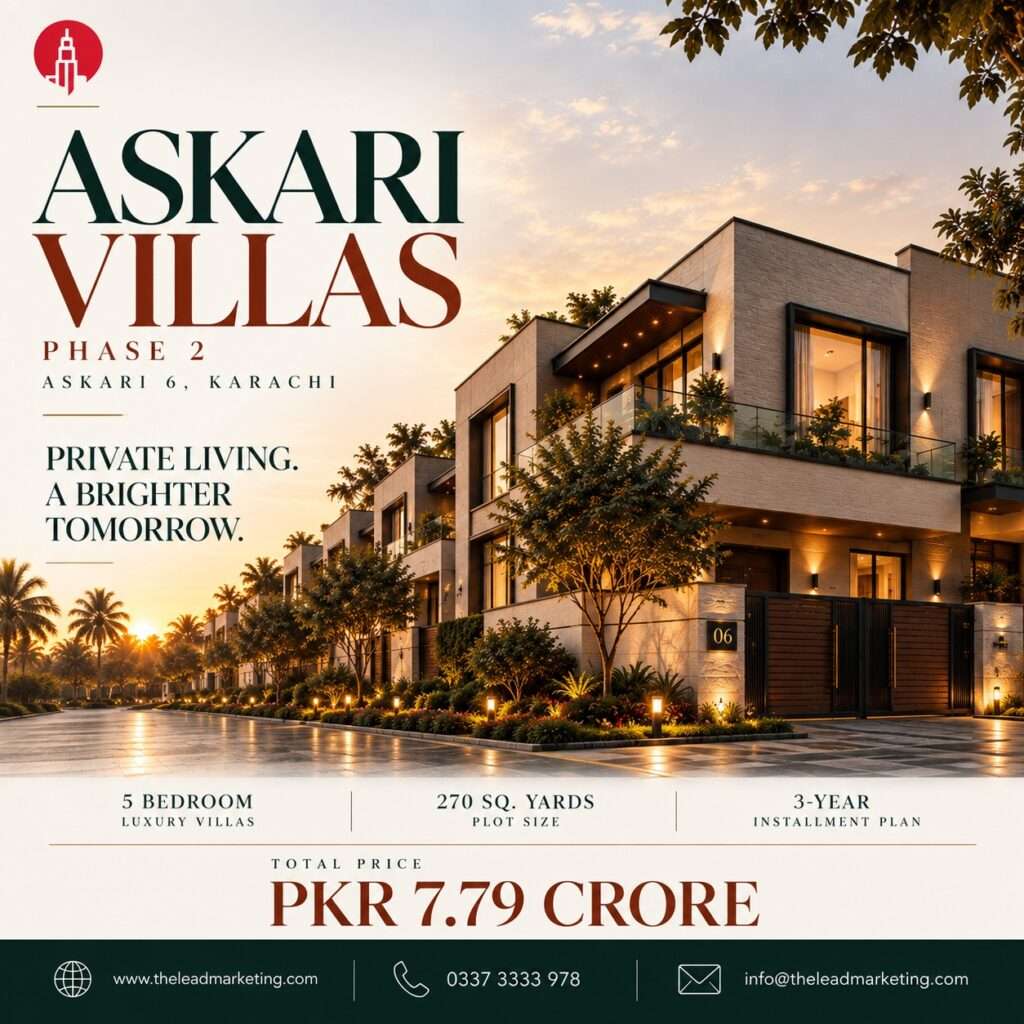 Askari Villas Phase 2 5-bedroom luxury villas in Askari 6 Karachi