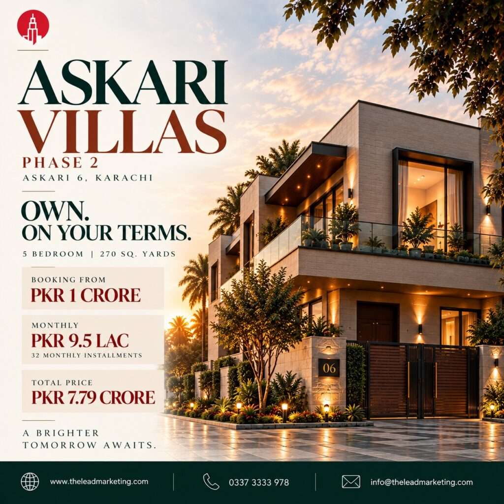 Phase 2 villa payment plan showing booking, installments and possession charges