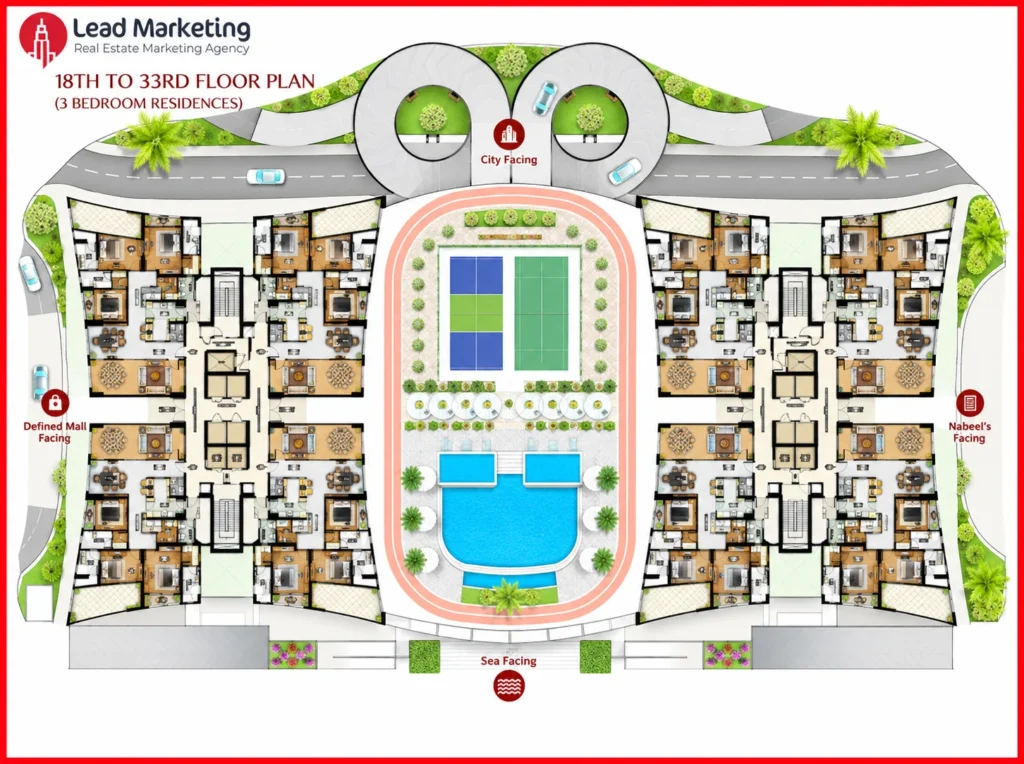 The Trillium DHA Karachi 3 Bedroom Residences Image