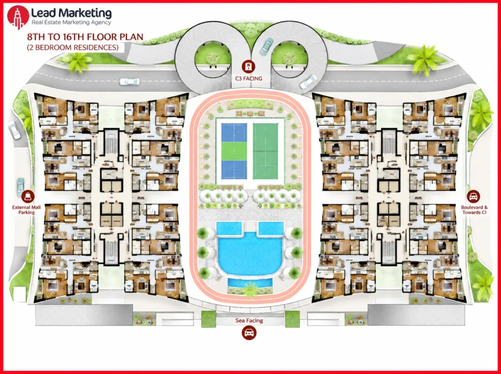 The Trillium DHA Karachi 2 Bedroom Residences Image