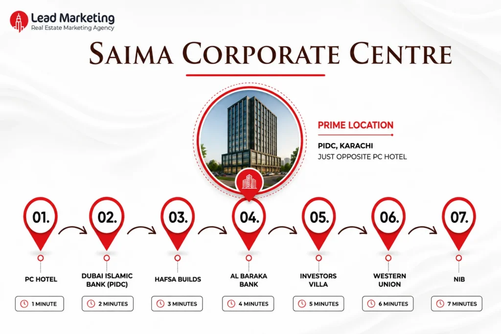 Saima Corporate Center Karachi Location Map Image