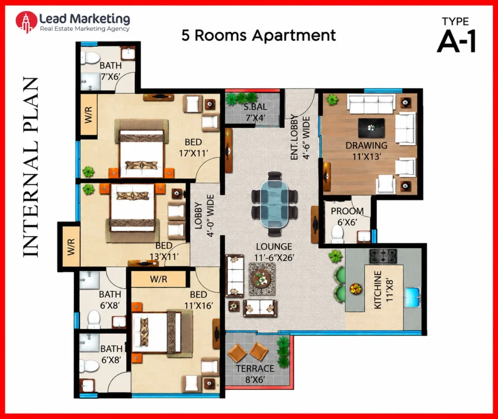 5-Room Apartments – Type A-1 Image