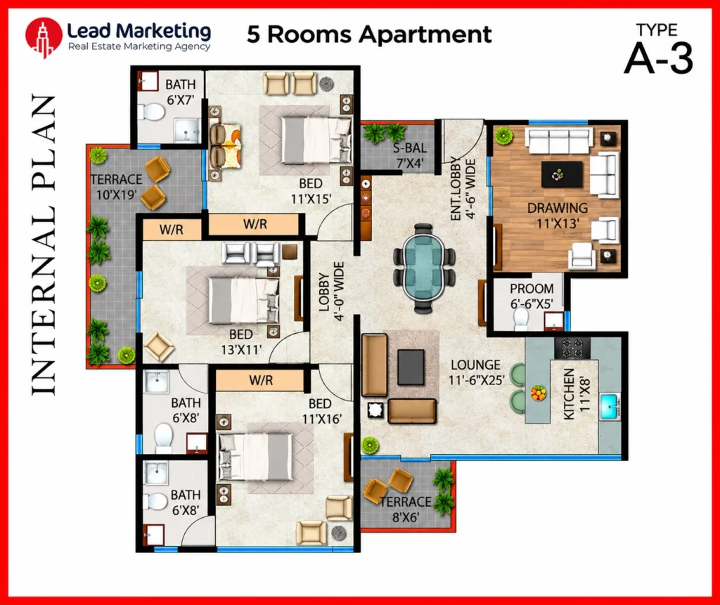 5-Room Apartments – Type A-3 Image