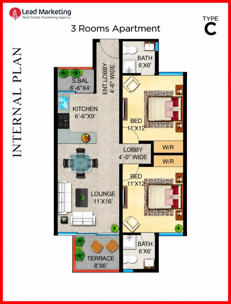 3-Room Apartments – Type C Image