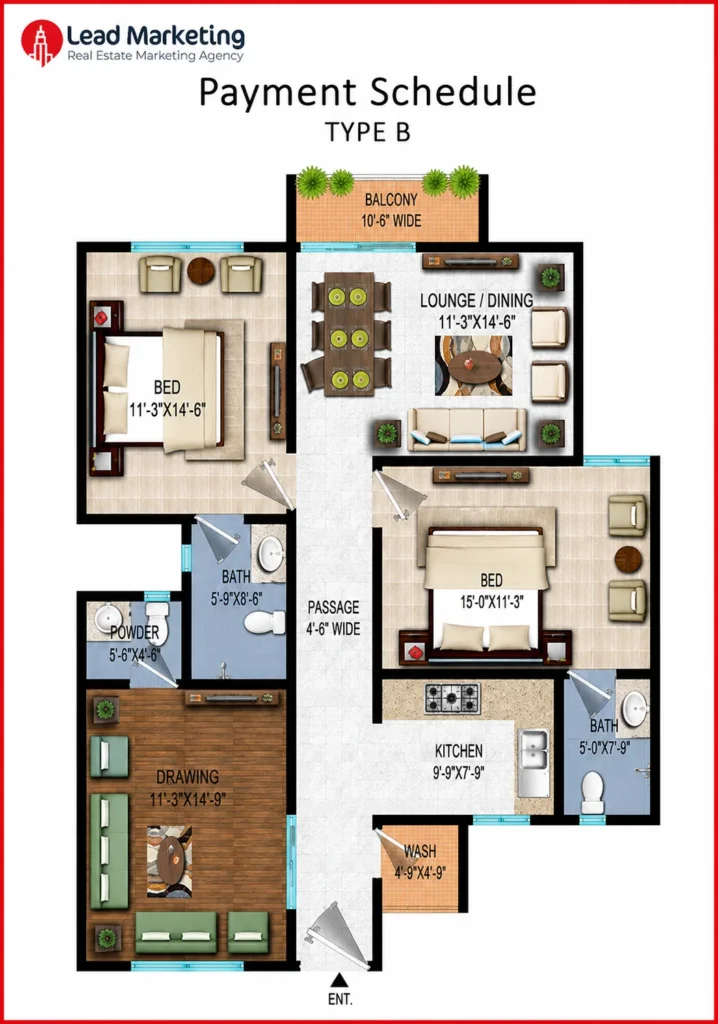Saima Boulevard Floor Plan Type B Floor Plan Image