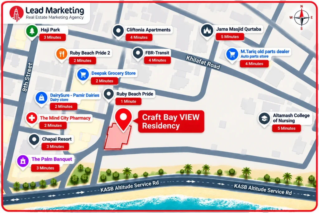 Craft Bay View Residency Location Map Image