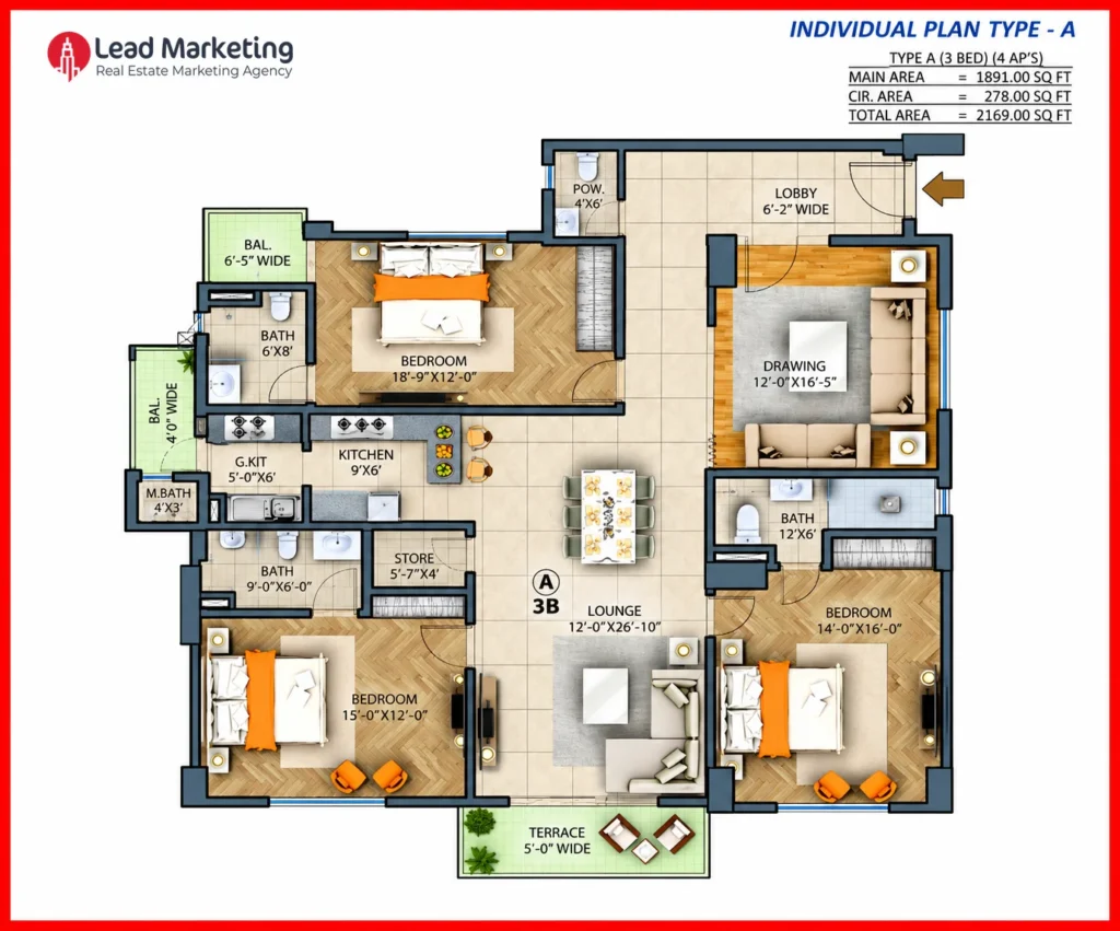 Type A 2,169 Sq. Ft. Image